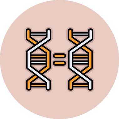 DNA molekül ikonu. DNA DNA DNA vektör simgesi rengi düz izole