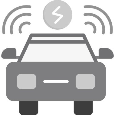 Elektrikli araba. Web simgesi