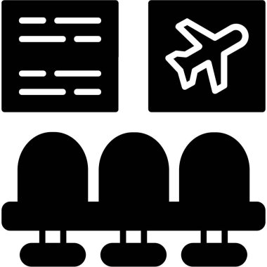 Havaalanı simgesinin vektör illüstrasyonu