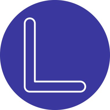 Sol yön ok çizgi simgesi tasarımı