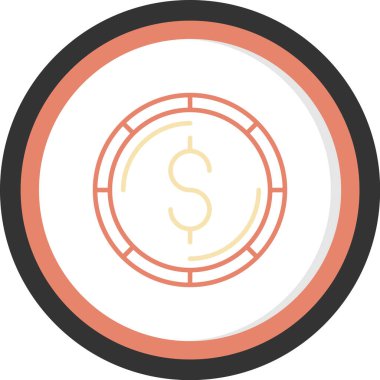 Para için. Web simgesi basit illüstrasyon