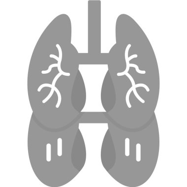 Ciğerler. Web simgesi basit tasarım