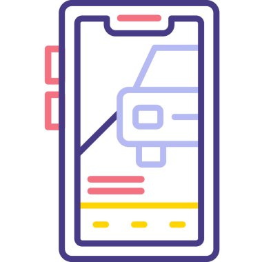 Akıllı telefon. Web simgesi basit illüstrasyon