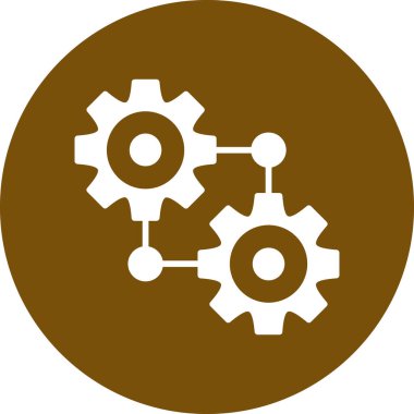 Dişliler. Web simgesi basit tasarım