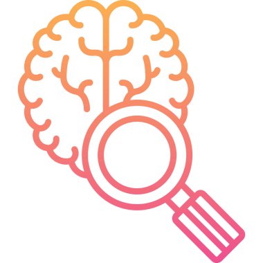 beyin ikonu vektör illüstrasyonu