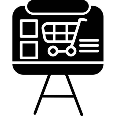 Alışveriş arabası ticaret simgesi satın aldı