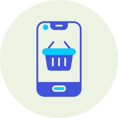 Alışveriş. Web simgesi basit illüstrasyon