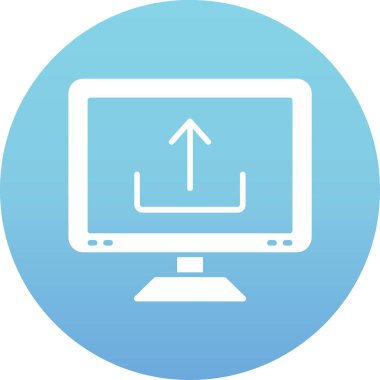 Bir bilgisayarın vektör simgesi, izle