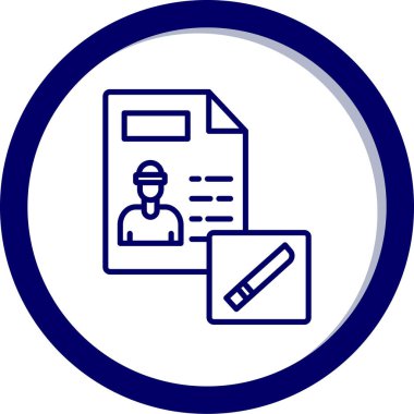 Bir belgenin vektör illüstrasyonu, simge kavramı