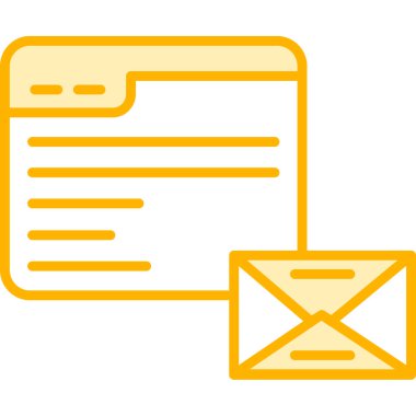 e-posta simgesi ana hat biçiminde