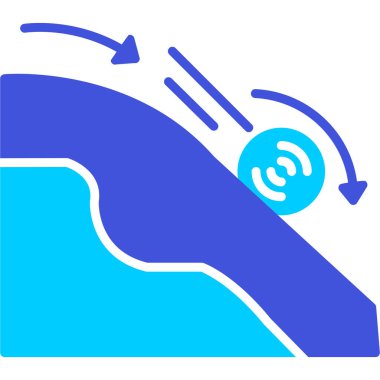 Mavi ve beyaz bir ikonun vektör illüstrasyonu