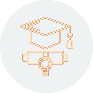 Eğitim düzlüğü simgesi. Eğitim ikonu. vektör illüstrasyonu