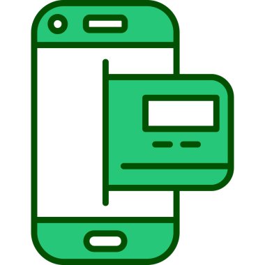 Cep telefonu simgesi, vektör illüstrasyonu