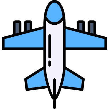 Uçak simgesi, basit tarzı