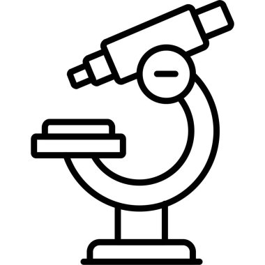 mikroskop web simgesi basit illüstrasyon