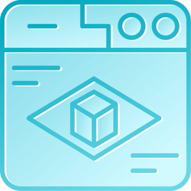 Kutu. Web simgesi basit illüstrasyon