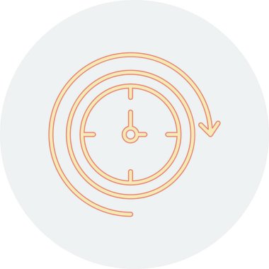 Modern saat simgesinin vektör illüstrasyonu