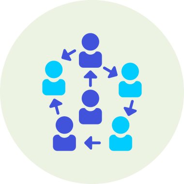 İş insanları simgesinin vektör illüstrasyonu