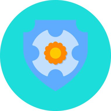 Kalkan. Web simgesi basit illüstrasyon