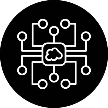 Bulut simgesi vektör illüstrasyonu