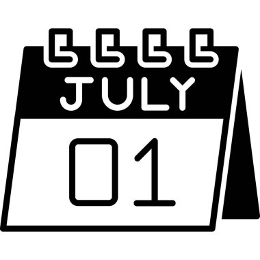 Takvim Temmuz simgesi tasarımı