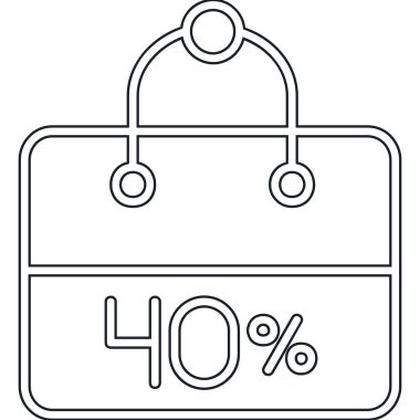 satış etiketi vektör taslağı çizimi