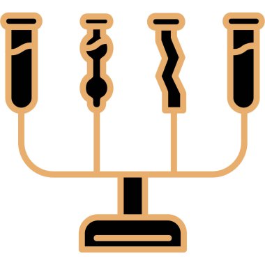 menorah simgesi, basit vektör illüstrasyonu