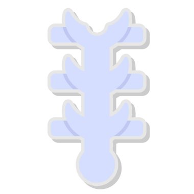 Beyaz arka planda bir çizgi film kış ağacının çıkartması