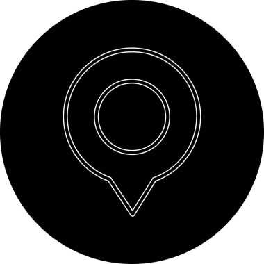 konum. Web simgesi basit illüstrasyon