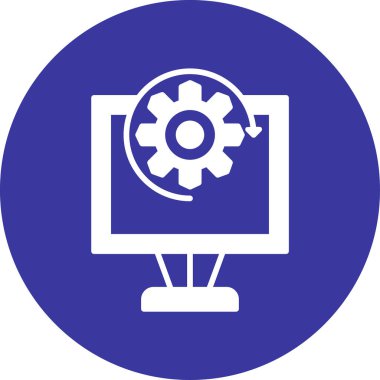 Bilgisayar. Web simgesi basit illüstrasyon