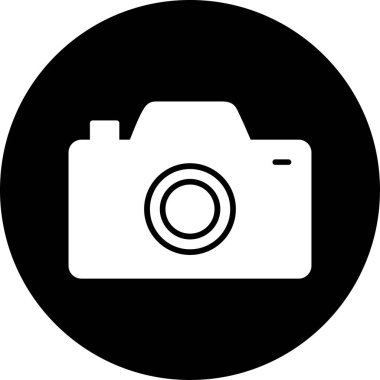kamera fotoğraf simgesi, basit vektör illüstrasyonu