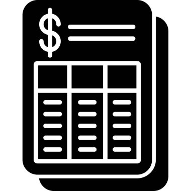 Dolar vektör simgesi. biçim düz sembol, siyah renk, yuvarlak açılar, beyaz arkaplan