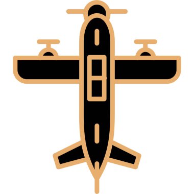 düzlem ikonu vektör illüstrasyonu