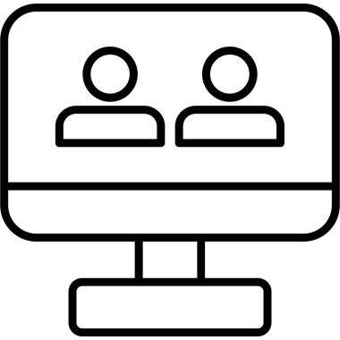 bilgisayar sistemi simgesi, vektör illüstrasyonu