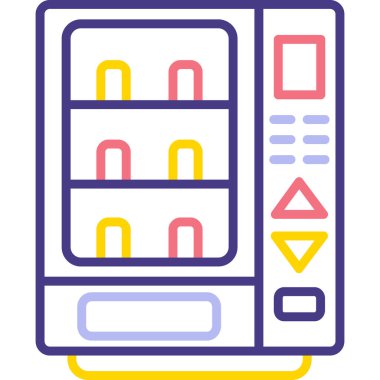 Buzdolabı. Web simgesi basit illüstrasyon