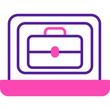 Bavul. Web simgesi basit illüstrasyon