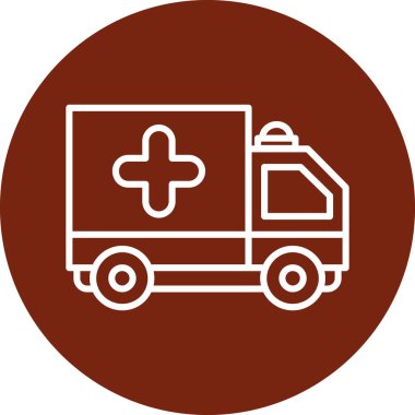 Ambulans simgesinin vektör çizimi