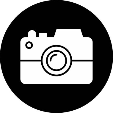 Kamera. Web simgesi basit illüstrasyon