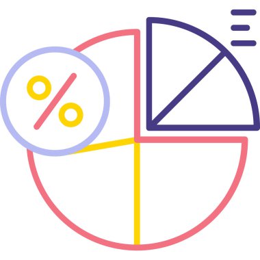 pasta grafiği vektör simgesi