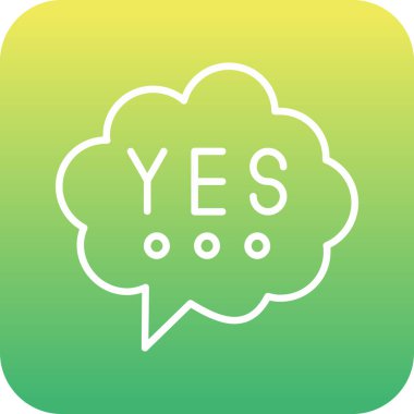 evet ileti vektör simgesi