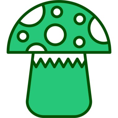 Mantar. Web simgesi basit illüstrasyon