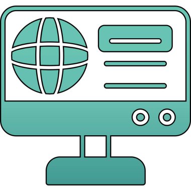 Küre. Web simgesi basit tasarım