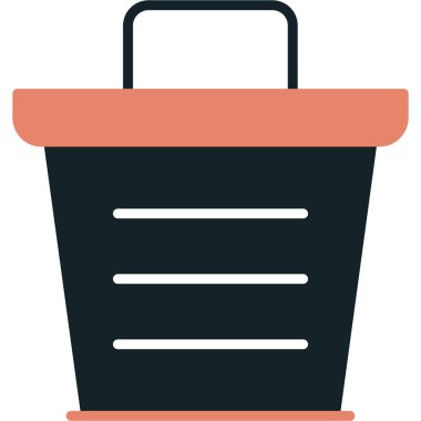 Sepet alışveriş arabası simgesi - taslak biçiminde