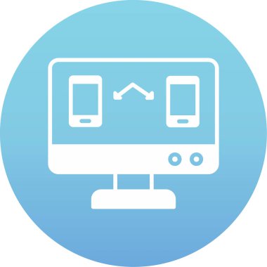 Bilgisayar. Web simgesi basit illüstrasyon