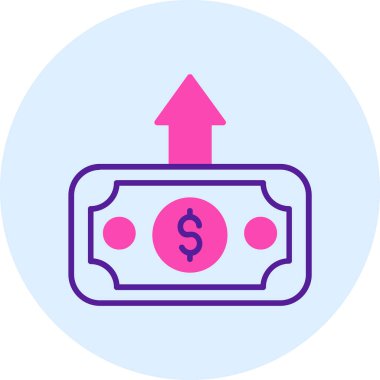 Para için. Web simgesi basit illüstrasyon