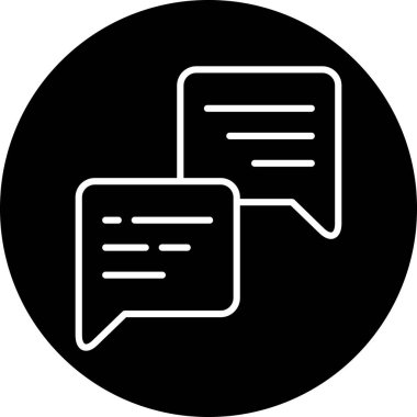 Konuşma baloncuğu simgesinin vektör çizimi