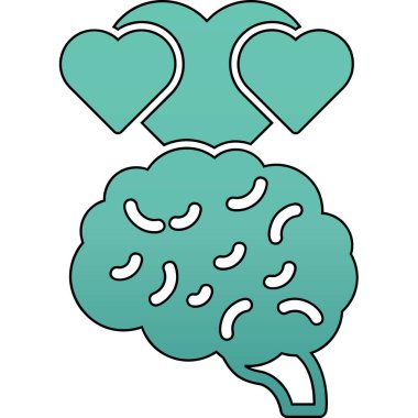 Kalp ikonu vektör illüstrasyonu