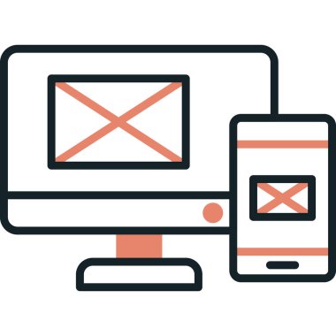 tarayıcı simgesi vektör illüstrasyonu