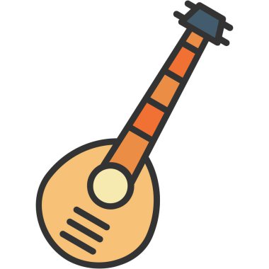 enstrüman gitar enstrüman simgesi doldurulmuş ana hat biçimi