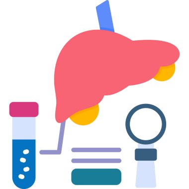 Karaciğer. Web simgesi basit tasarım